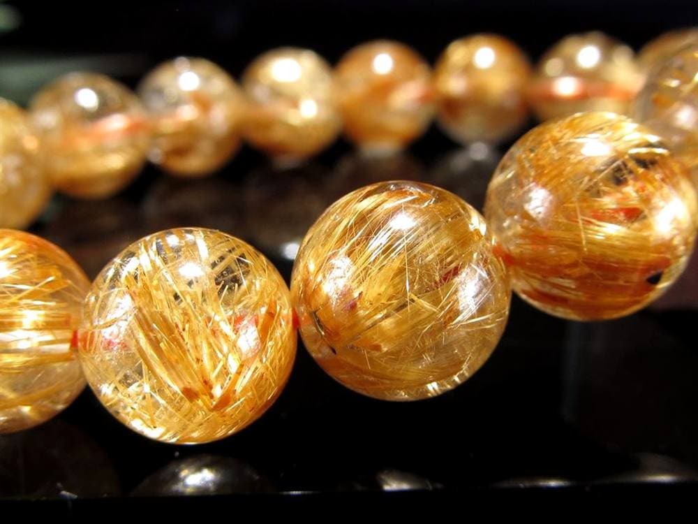 ゴールドルチル ブレスレット タイチン 金針水晶 天然石