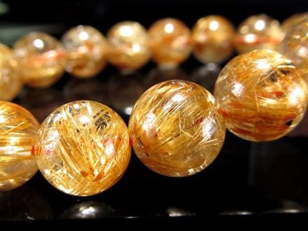 ゴールドルチル ブレスレット タイチン 金針水晶 天然石