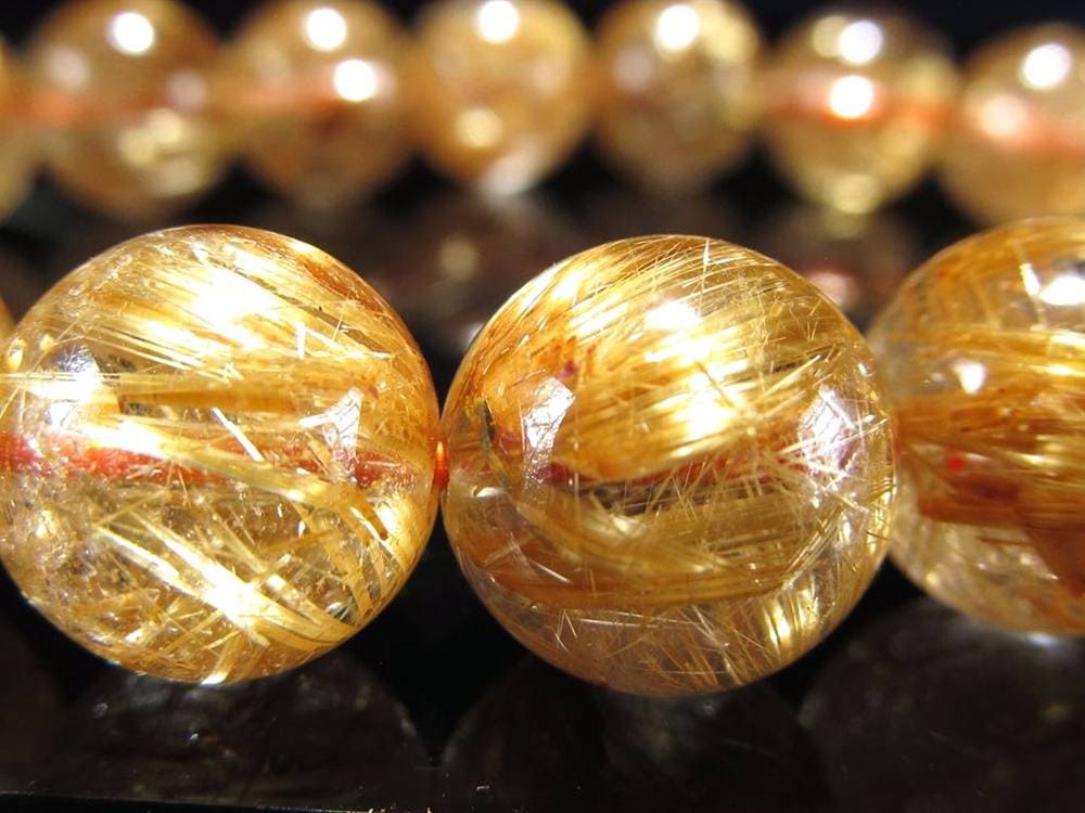 ゴールドルチル ブレスレット タイチン 金針水晶 天然石