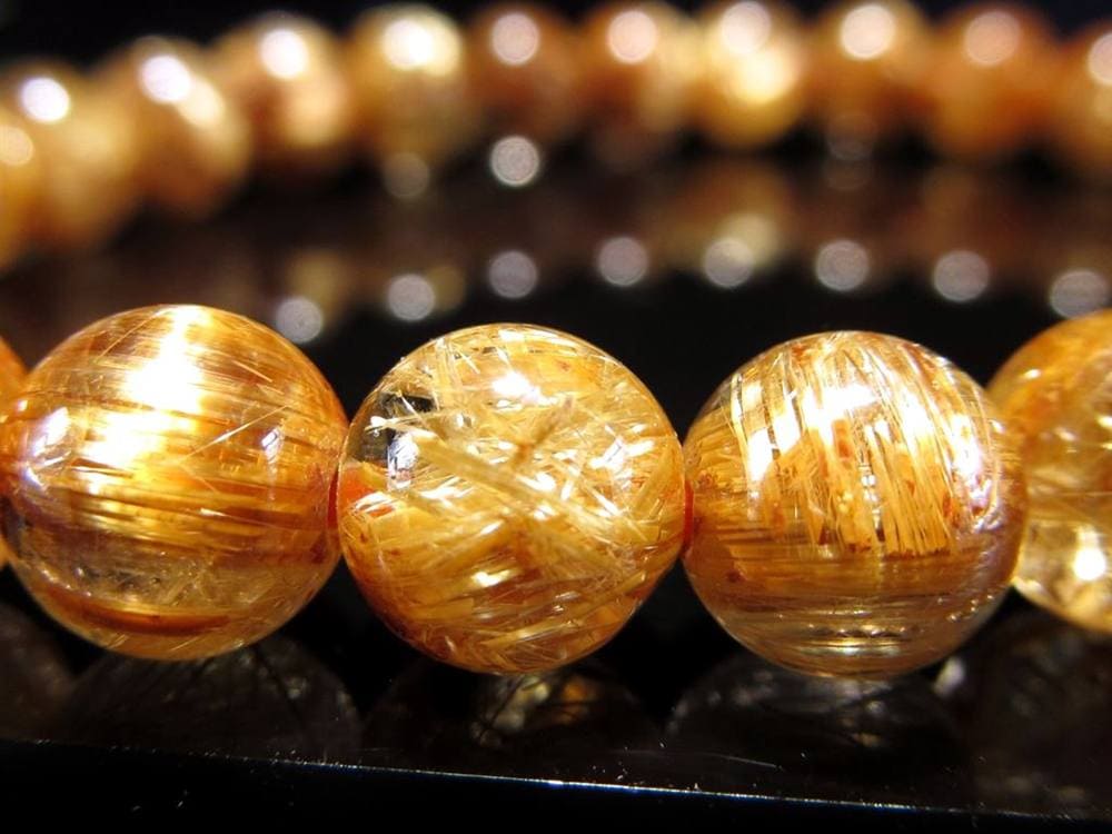 ゴールドルチル ブレスレット タイチン 金針水晶 天然石