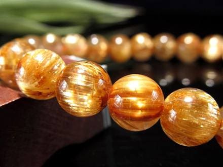 ゴールドルチル ブレスレット タイチン 金針水晶 天然石