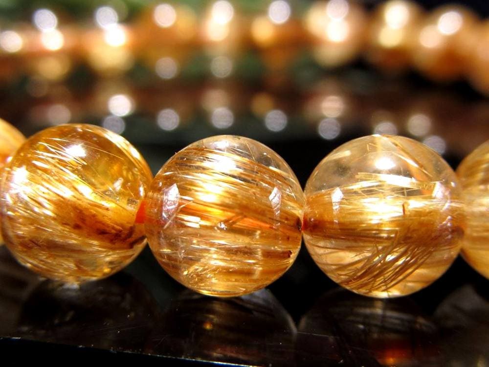 ゴールドルチル ブレスレット タイチン 金針水晶 天然石