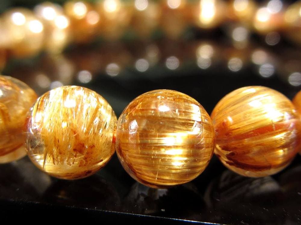 ゴールドルチル ブレスレット タイチン 金針水晶 天然石