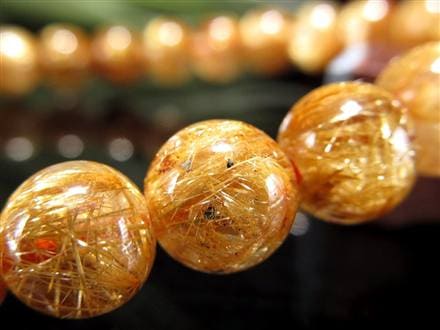 ゴールドルチル ブレスレット タイチン 金針水晶 天然石