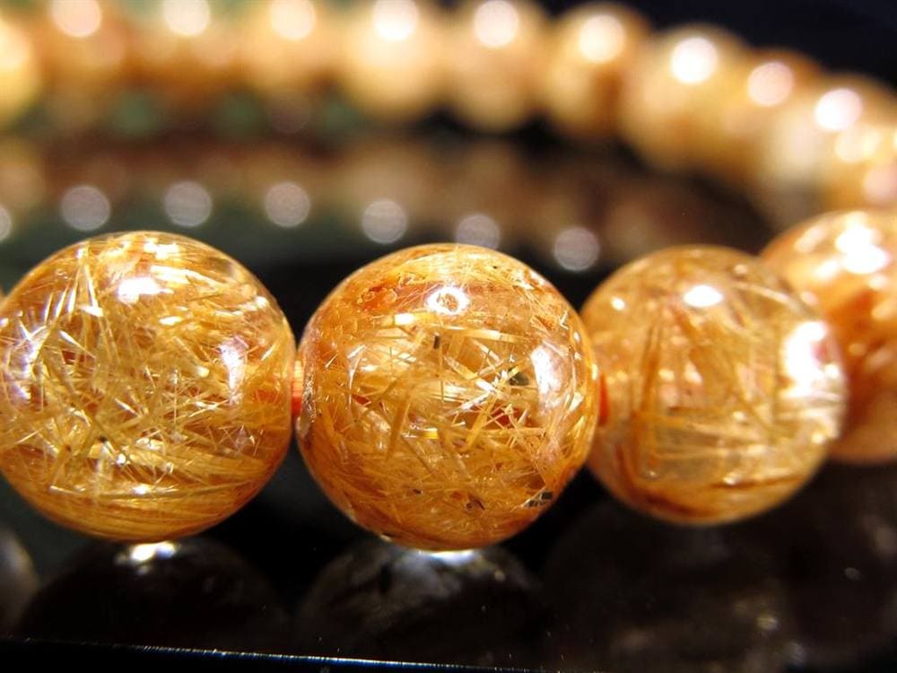 ゴールドルチル ブレスレット タイチン 金針水晶 天然石