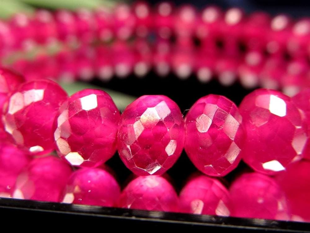 ルビー ブレスレット ボタンカット 紅玉 ミャンマー産