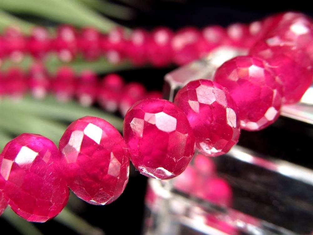 ルビー ブレスレット ボタンカット 紅玉 ミャンマー産