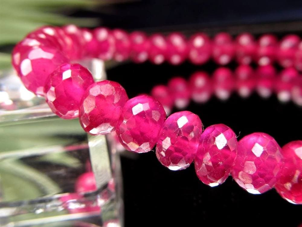 ルビー ブレスレット ボタンカット 紅玉 ミャンマー産