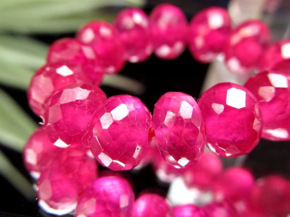 ルビー ブレスレット ボタンカット 紅玉 ミャンマー産