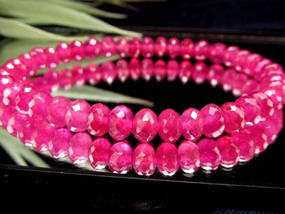 ルビー ブレスレット ボタンカット 紅玉 ミャンマー産