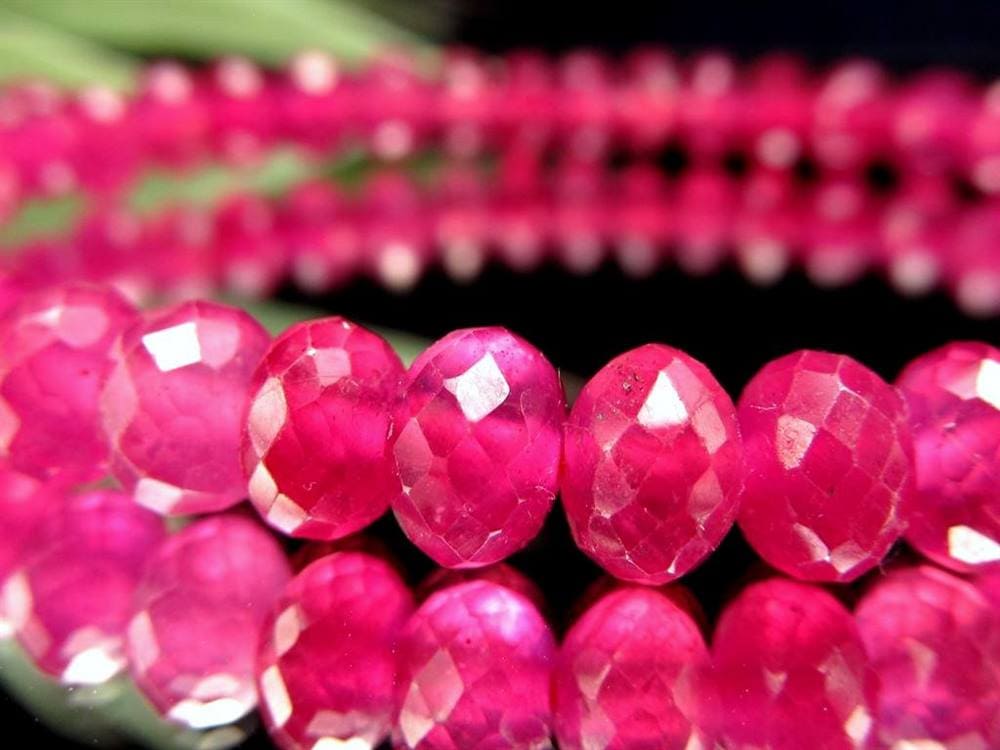 ルビー ブレスレット ボタンカット 紅玉 ミャンマー産