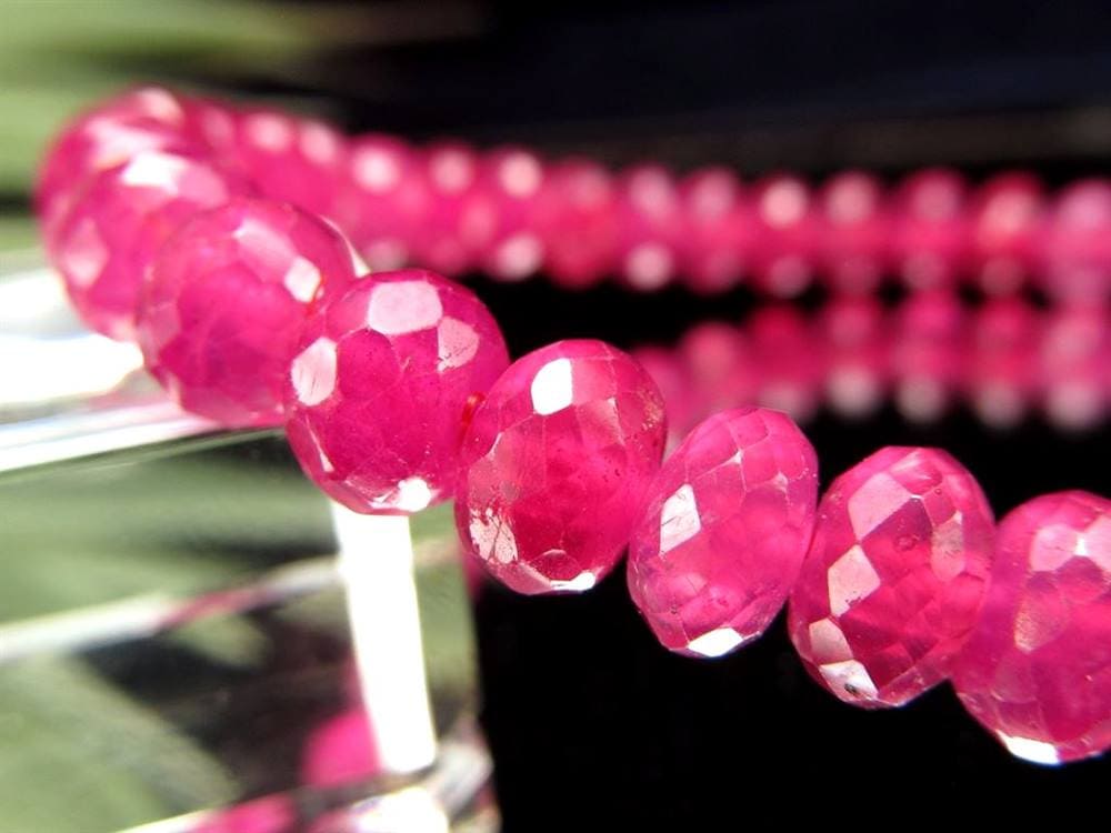 ルビー ブレスレット ボタンカット 紅玉 ミャンマー産