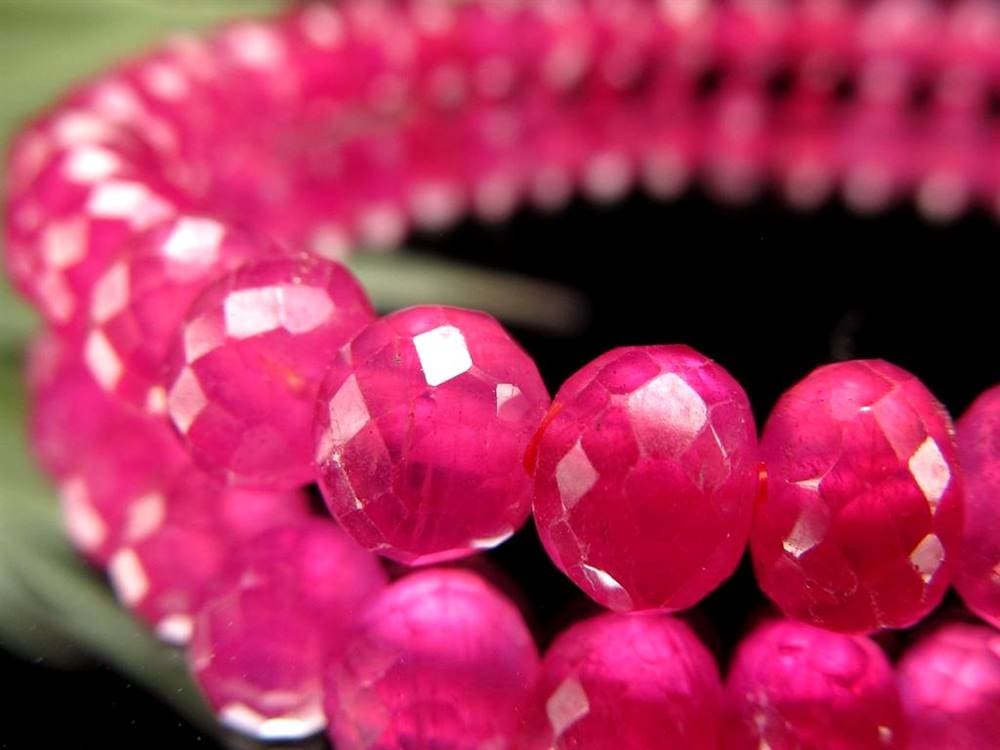 ルビー ブレスレット ボタンカット 紅玉 ミャンマー産