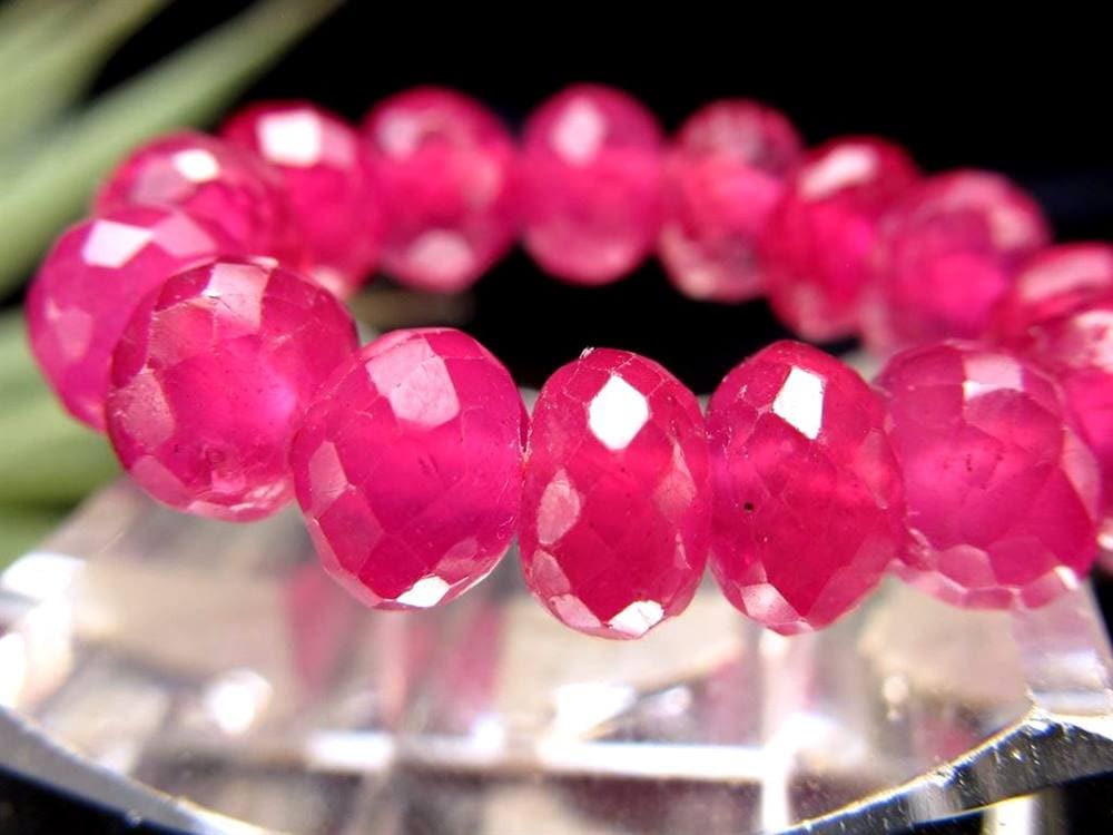 ルビー ブレスレット ボタンカット 紅玉 ミャンマー産