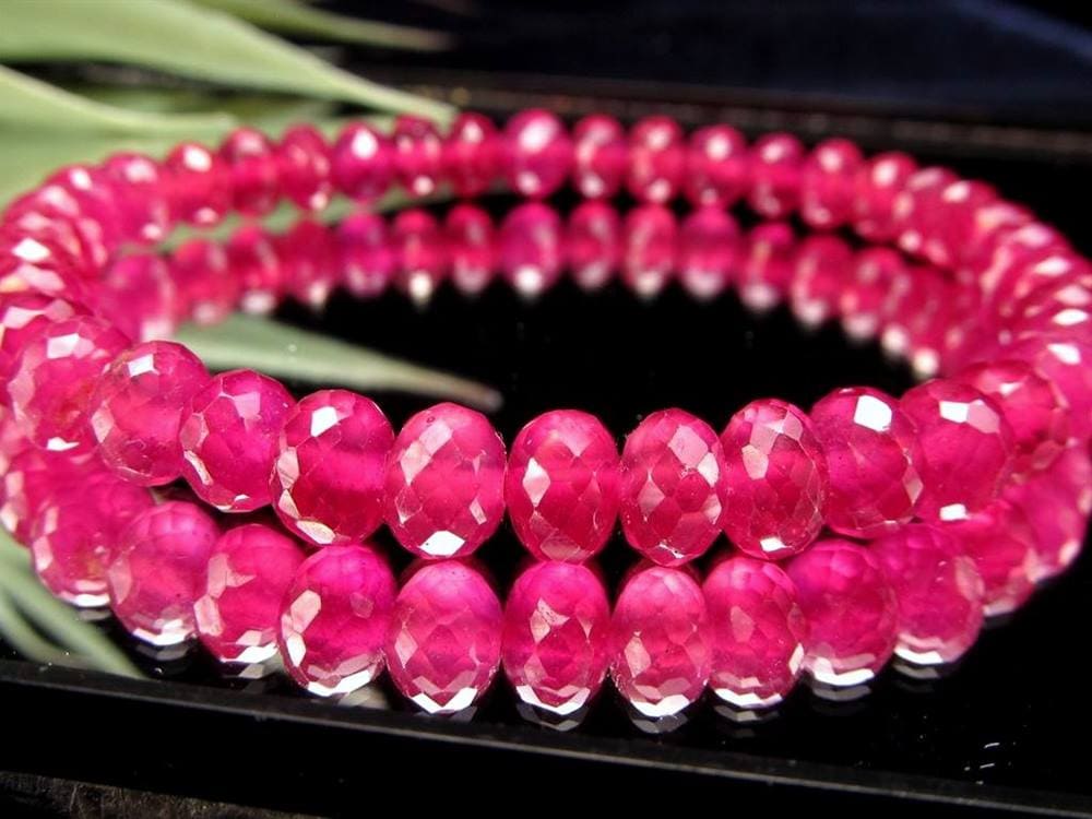 ルビー ブレスレット ボタンカット 紅玉 ミャンマー産
