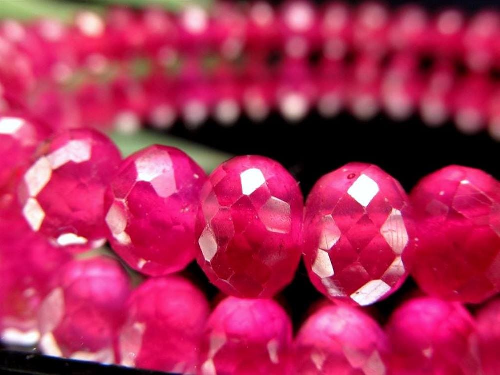 ルビー ブレスレット ボタンカット 紅玉 ミャンマー産