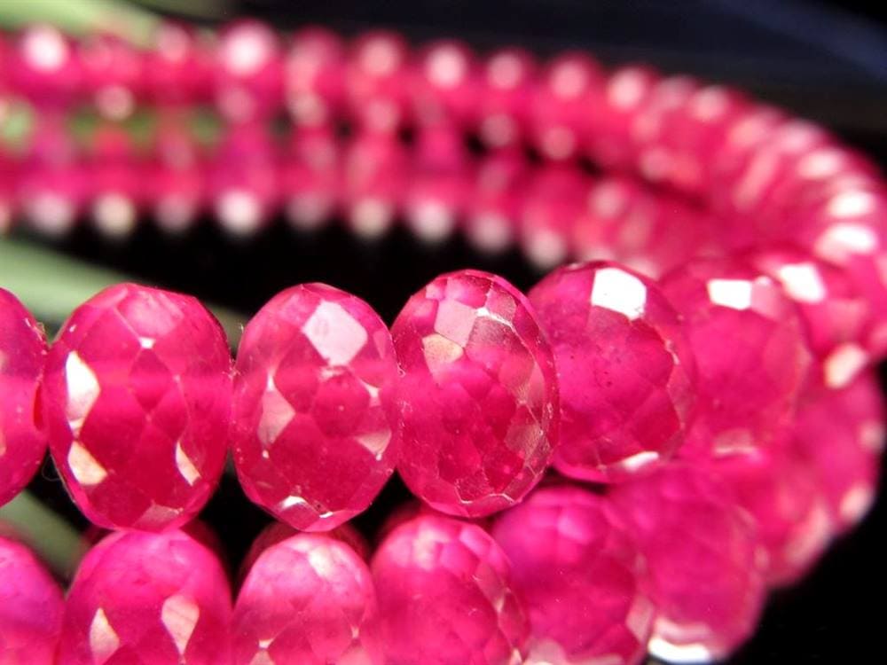 ルビー ブレスレット ボタンカット 紅玉 ミャンマー産