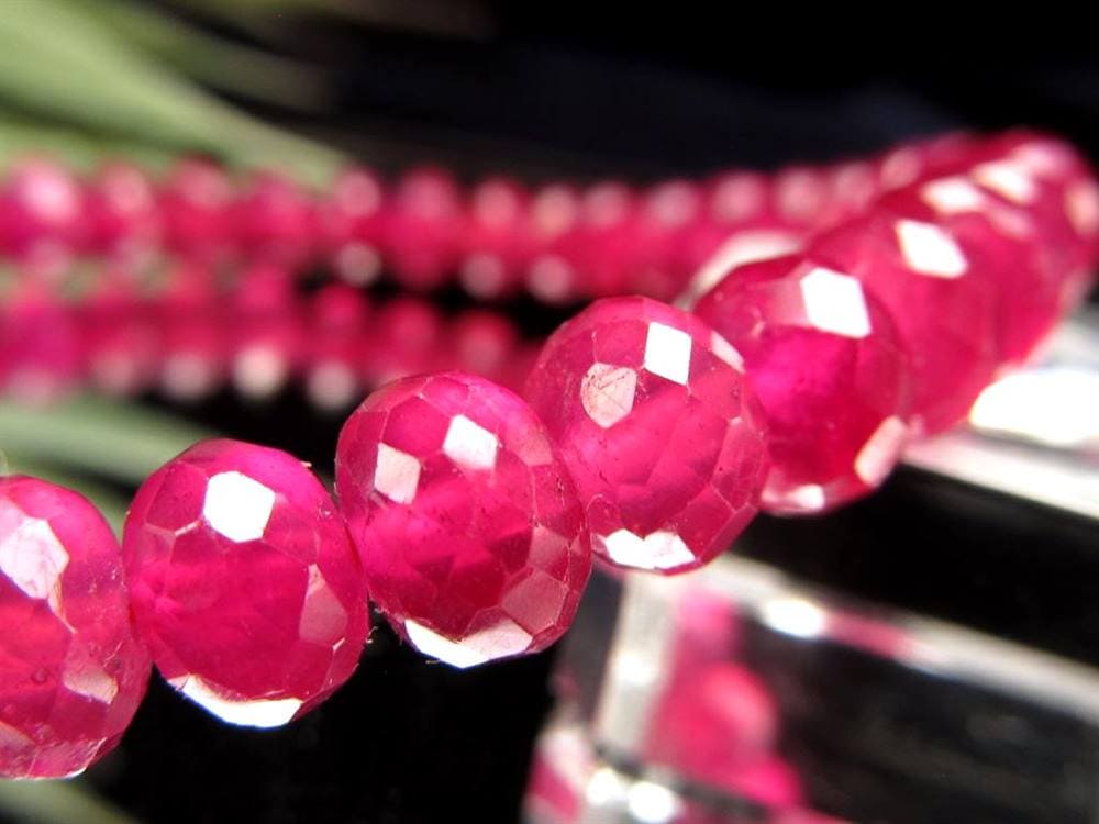 ルビー ブレスレット ボタンカット 紅玉 ミャンマー産