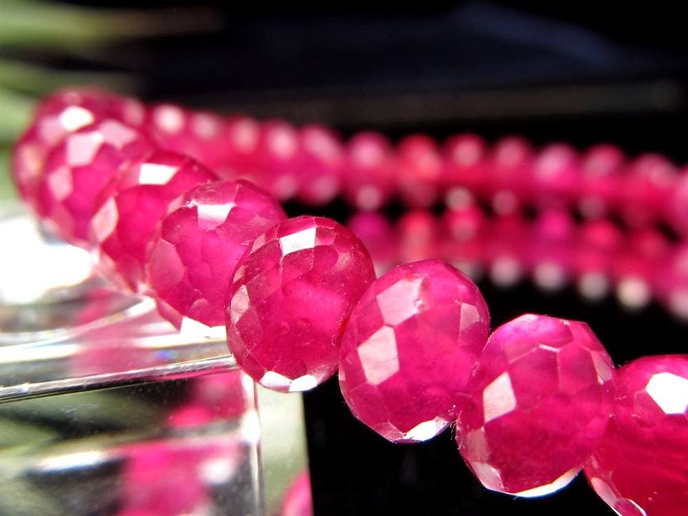 ルビー ブレスレット ボタンカット 紅玉 ミャンマー産