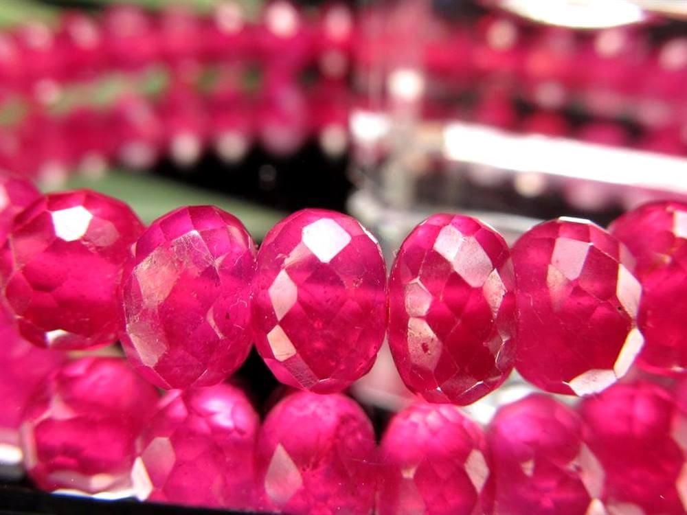 ルビー ブレスレット ボタンカット 紅玉 ミャンマー産