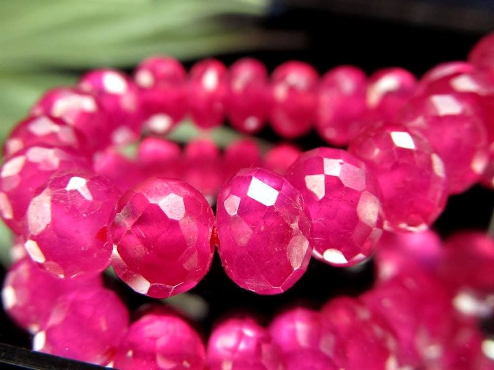 ルビー ブレスレット ボタンカット 紅玉 ミャンマー産
