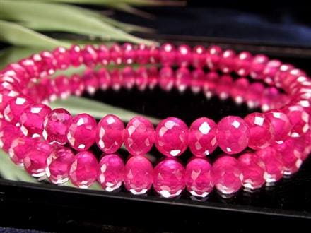 ルビー ブレスレット ボタンカット 紅玉 ミャンマー産