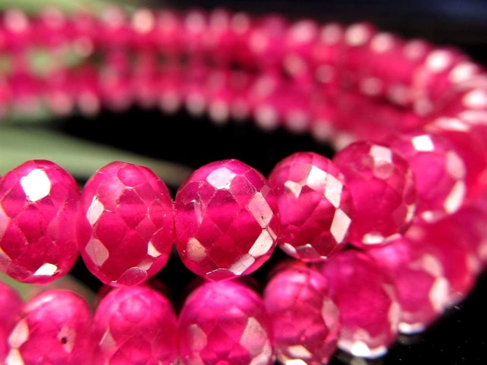 ルビー ブレスレット ボタンカット 紅玉 ミャンマー産