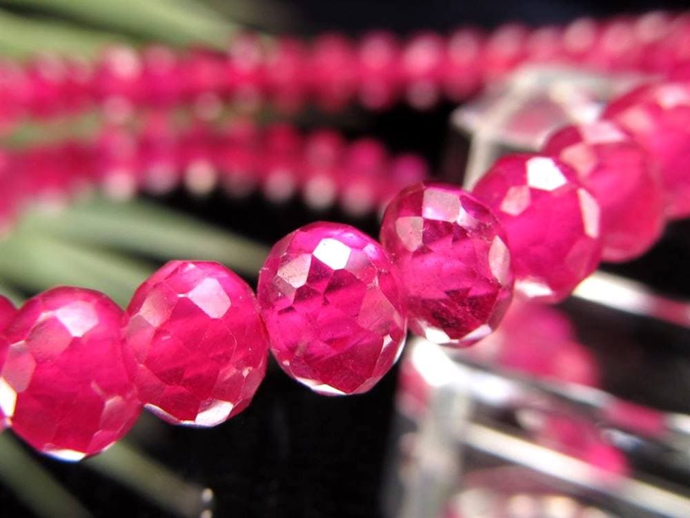 ルビー ブレスレット ボタンカット 紅玉 ミャンマー産