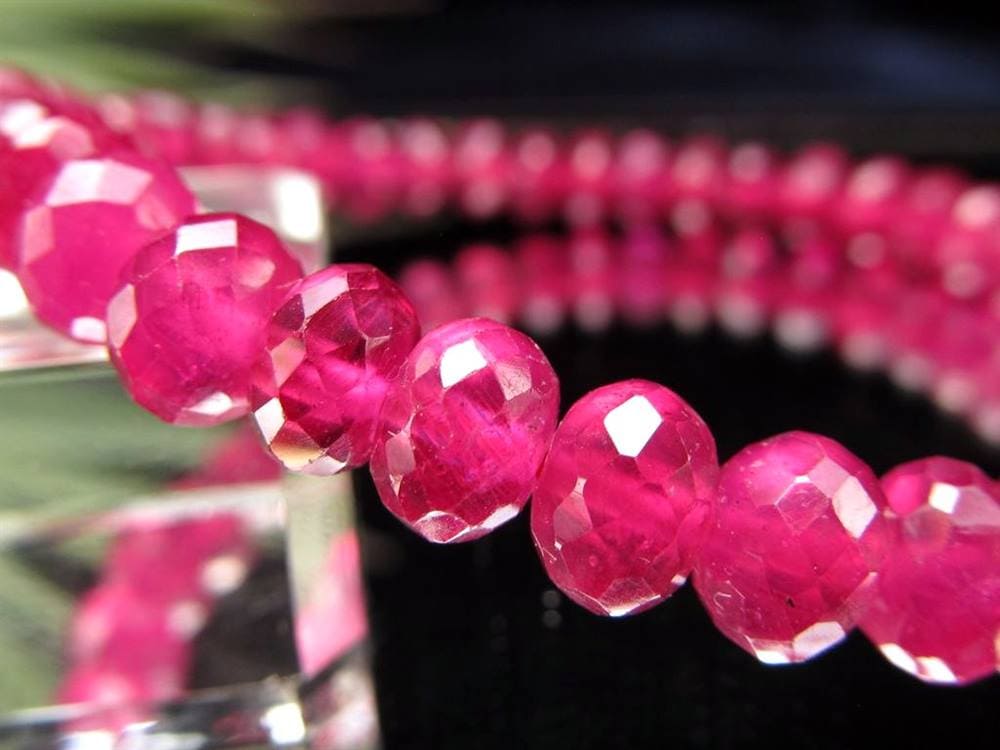 ルビー ブレスレット ボタンカット 紅玉 ミャンマー産