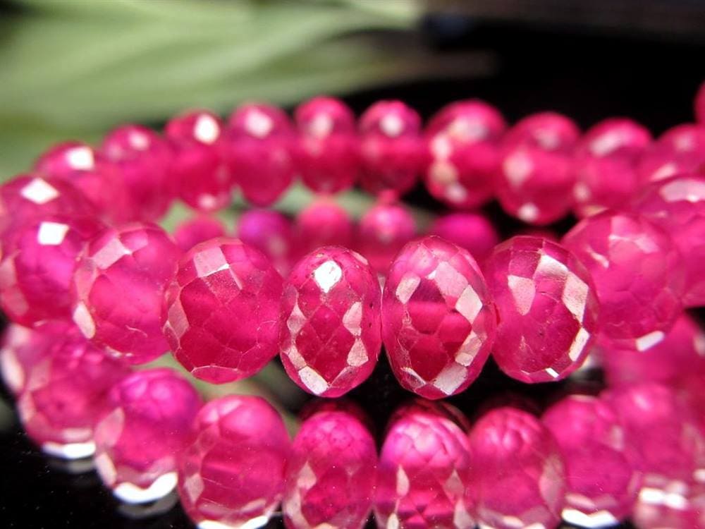 ルビー ブレスレット ボタンカット 紅玉 ミャンマー産