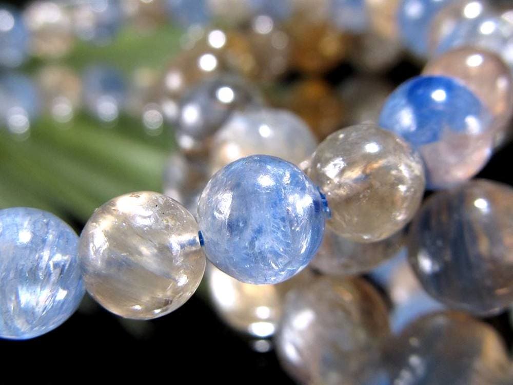 バイカラー カイヤナイト 藍晶石 ブレスレット グリーン