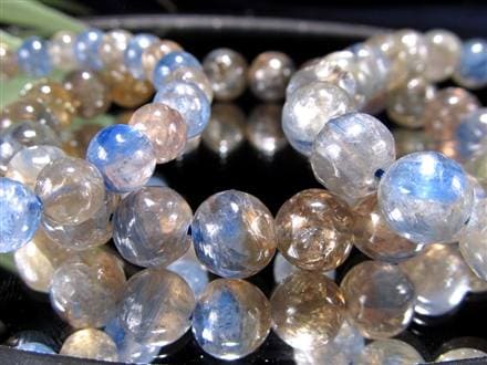 バイカラー カイヤナイト 藍晶石 ブレスレット グリーン