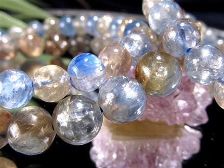 バイカラー カイヤナイト 藍晶石 ブレスレット グリーン