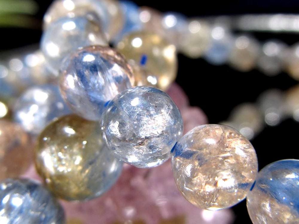 バイカラー カイヤナイト 藍晶石 ブレスレット グリーン