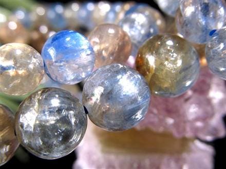 バイカラー カイヤナイト 藍晶石 ブレスレット グリーン