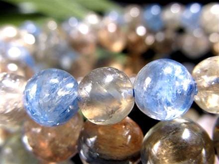 バイカラー カイヤナイト 藍晶石 ブレスレット グリーン