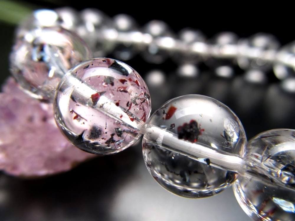 レピドクロサイト&ヘマタイトインクォーツ スーパーセブン ブレスレット セイクドリック ヘマタイトインクォーツ レピドクロサイトインクォーツ