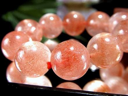 レピドクロサイト ブラックレピドクロサイト ストロベリークォーツ 苺水晶 ブレスレット