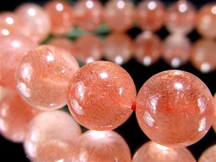 レピドクロサイト ブラックレピドクロサイト ストロベリークォーツ 苺水晶 ブレスレット