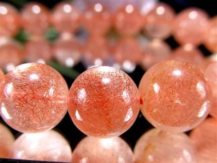 レピドクロサイト ブラックレピドクロサイト ストロベリークォーツ 苺水晶 ブレスレット