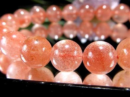 レピドクロサイト ブラックレピドクロサイト ストロベリークォーツ 苺水晶 ブレスレット