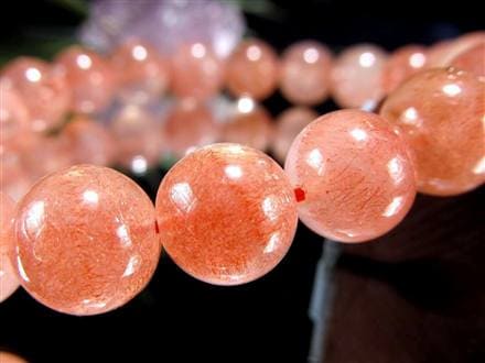 レピドクロサイト ブラックレピドクロサイト ストロベリークォーツ 苺水晶 ブレスレット