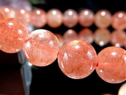 レピドクロサイト ブラックレピドクロサイト ストロベリークォーツ 苺水晶 ブレスレット