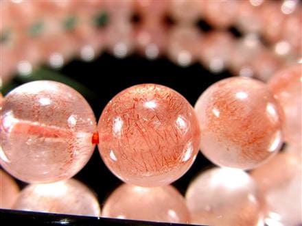 レピドクロサイト ブラックレピドクロサイト ストロベリークォーツ 苺水晶 ブレスレット