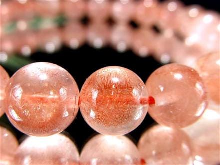 レピドクロサイト ブラックレピドクロサイト ストロベリークォーツ 苺水晶 ブレスレット