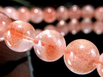 レピドクロサイト ブラックレピドクロサイト ストロベリークォーツ 苺水晶 ブレスレット