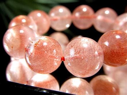 レピドクロサイト ブラックレピドクロサイト ストロベリークォーツ 苺水晶 ブレスレット