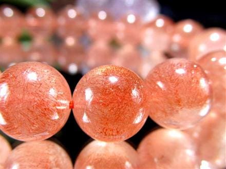 レピドクロサイト ブラックレピドクロサイト ストロベリークォーツ 苺水晶 ブレスレット