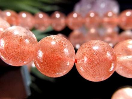 レピドクロサイト ブラックレピドクロサイト ストロベリークォーツ 苺水晶 ブレスレット