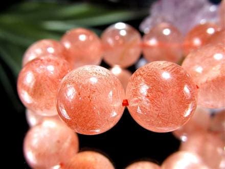 レピドクロサイト ブラックレピドクロサイト ストロベリークォーツ 苺水晶 ブレスレット